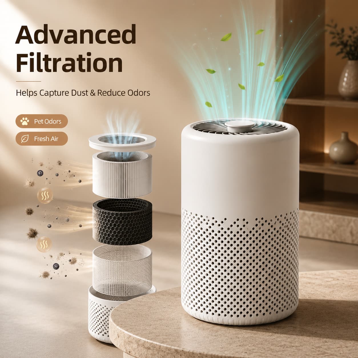 Smart Air Purifier Ultra Breathe Cleaner. Live Fresher.