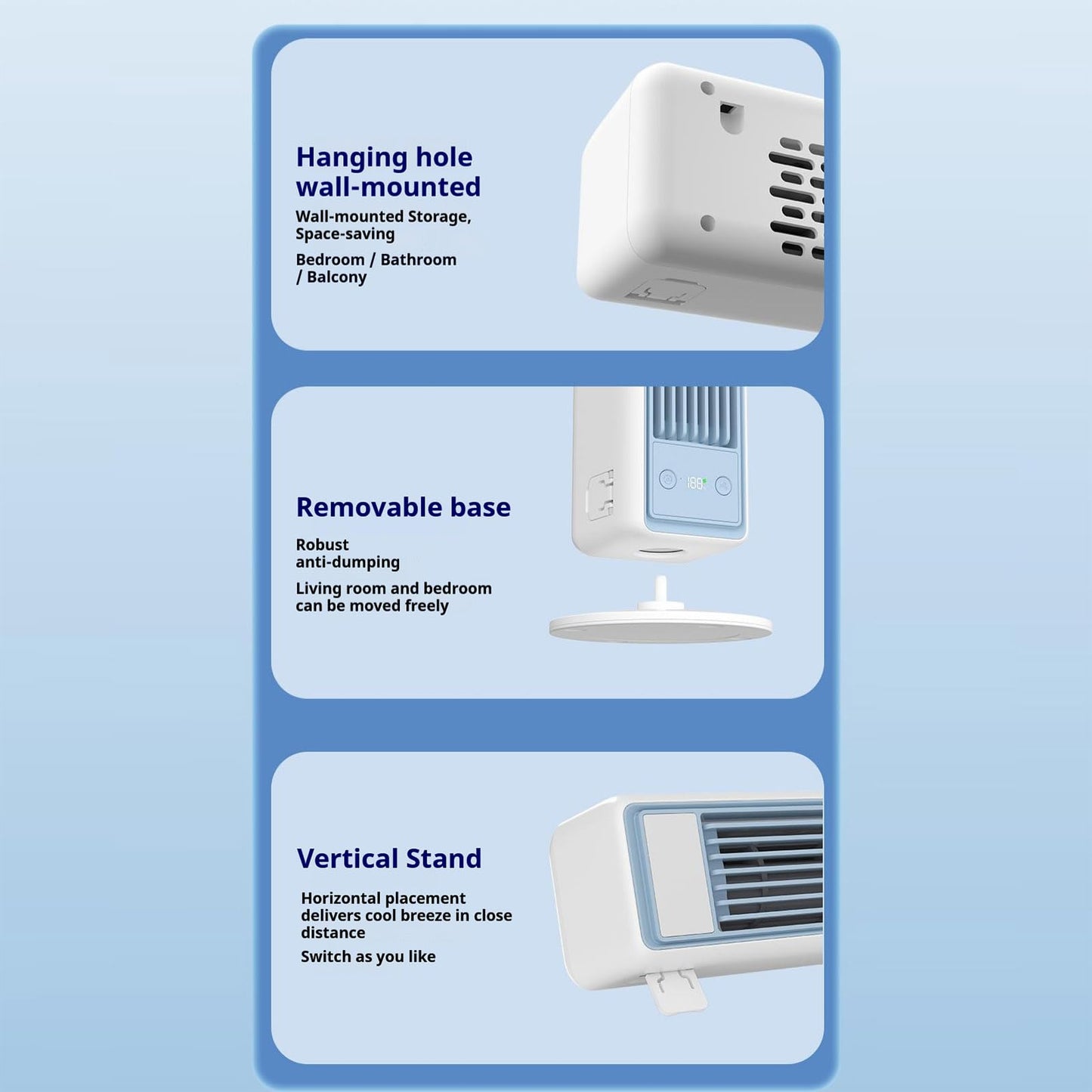 Portable Quiet Oscillating Tower Fan with Remote