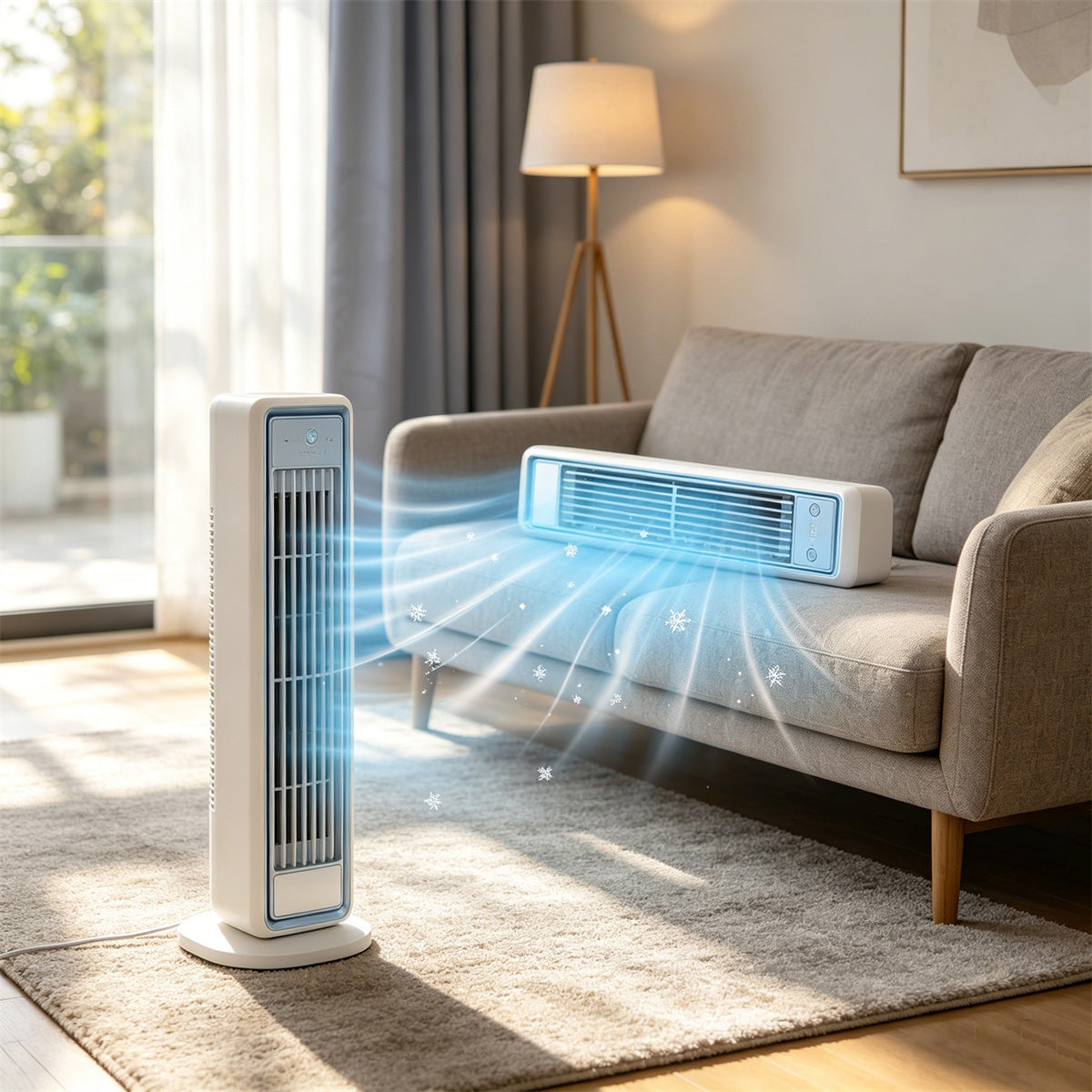 Portable Quiet Oscillating Tower Fan with Remote