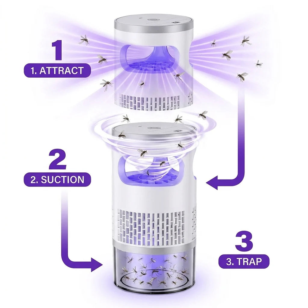 🦟UV Mosquito Killer Lamp – 🔇quiet, USB, chemical-free. 🌙