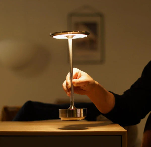 Cordless Table Lamp - Dimmable & Rechargeable Waterproof Desk Light
