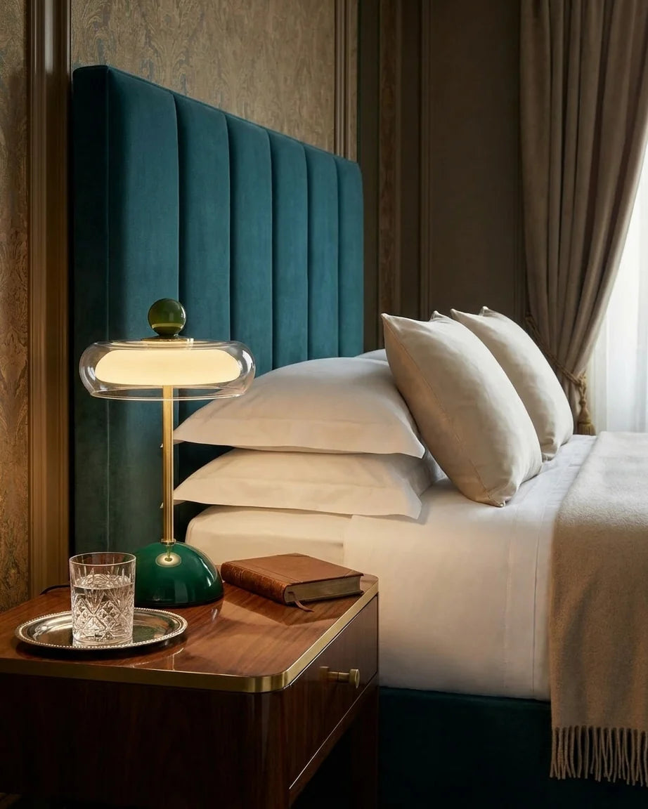 Cordless Retro Glass Table Lamp