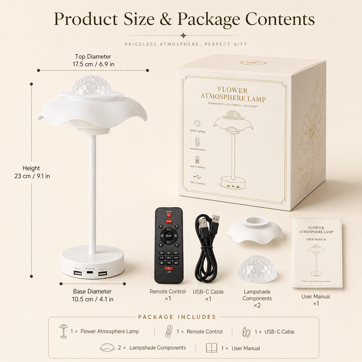 Galaxy Projector Lamp – Rechargeable Starry Sky Bedside Light with Remote Control