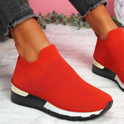 Elastic Slip-on Flat Shoes