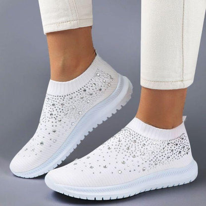 Women's Crystal Breathable Slip-On Walking Shoes