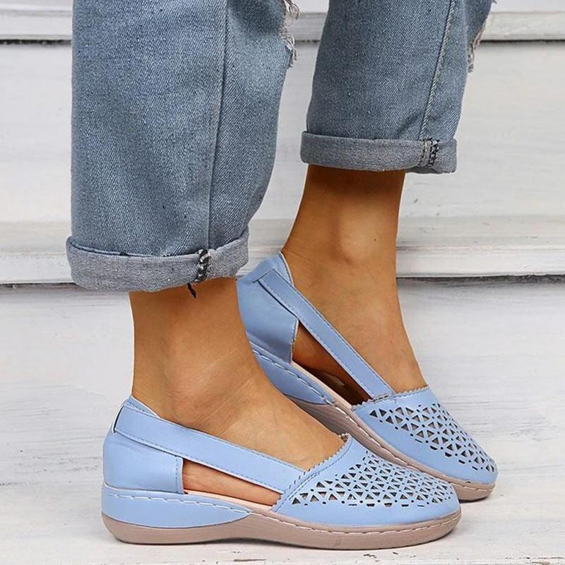 Women Wedges Orthopedic Hollow Out Vintage Sandals