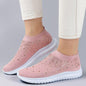 Women's Crystal Breathable Slip-On Walking Shoes